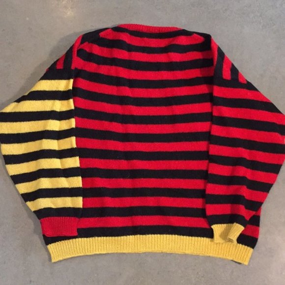 Vintage Striped Sweater w/ Cool Mismatch Sleeve - Picture 4 of 6